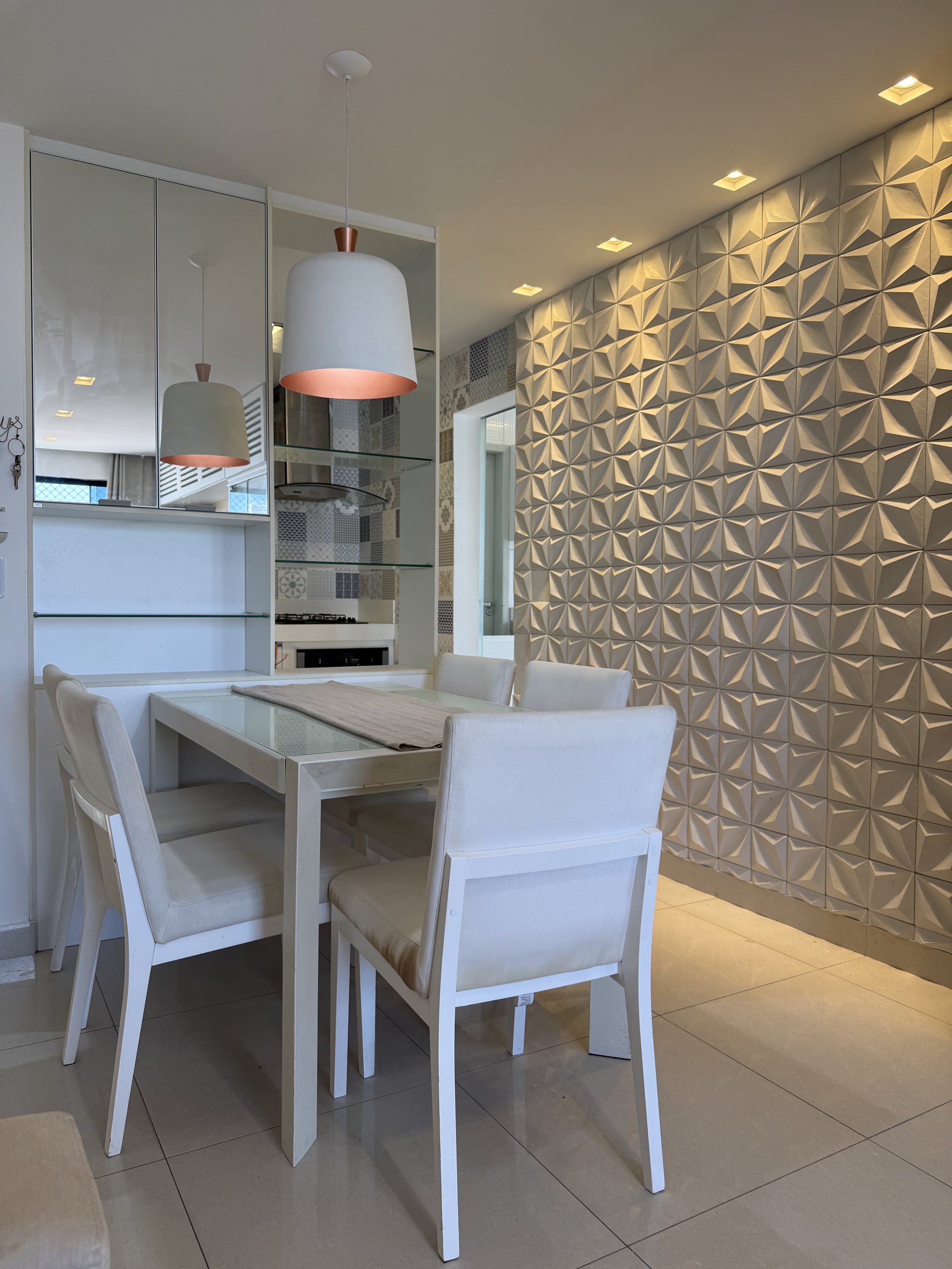 Mesa de jantar do apartamento no Residencial Alto da Boa Vista