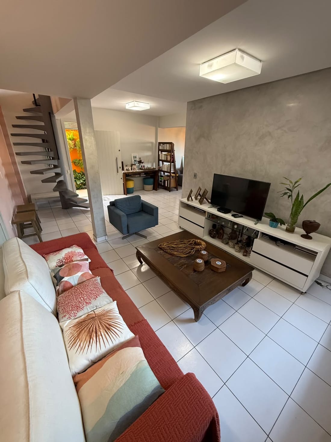 Sala de TV da Casa de Ponta Negra