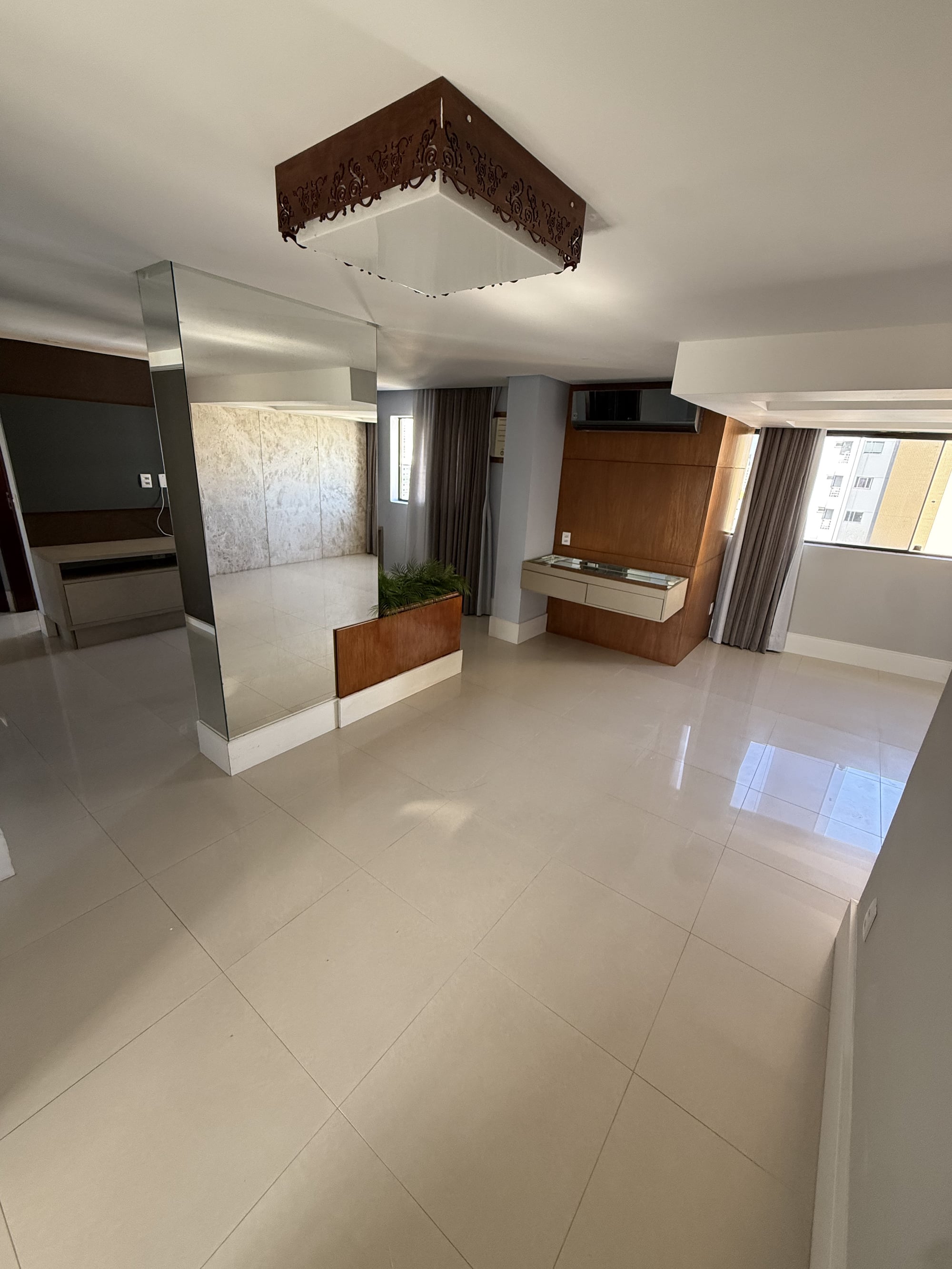 Sala para três ambientes do apartamento no Residencial Therra Luna